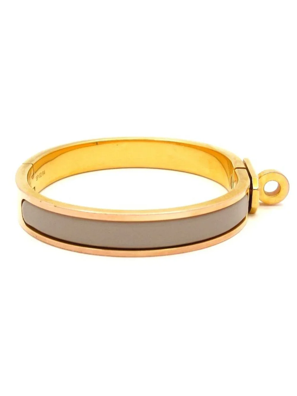 Hermes Bangle Mini Click Kelly Gold Gray Ju Bracelet